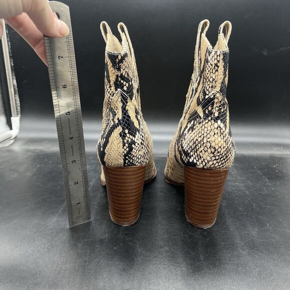 Gibson Latimer womens snakeskin goat leather ankle bootie size 6M - Picture 4 of 7